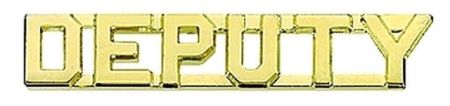 DEPUTY COLLAR PINS - 1/4" TALL - SOLD in PAIRS.